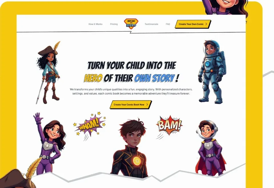 The Every Child Is A Hero landing page