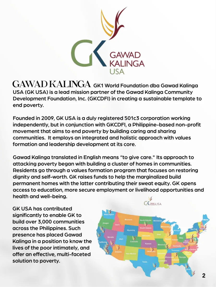 Gawad Kalinga USA: the cause
