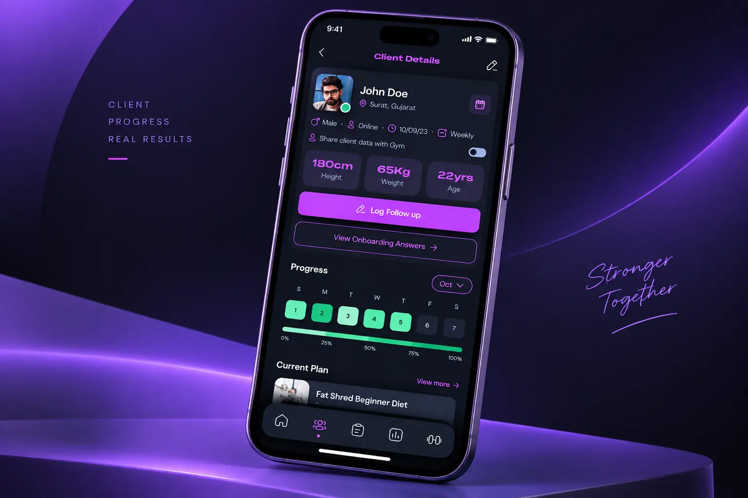 NextRep trainer dashboard