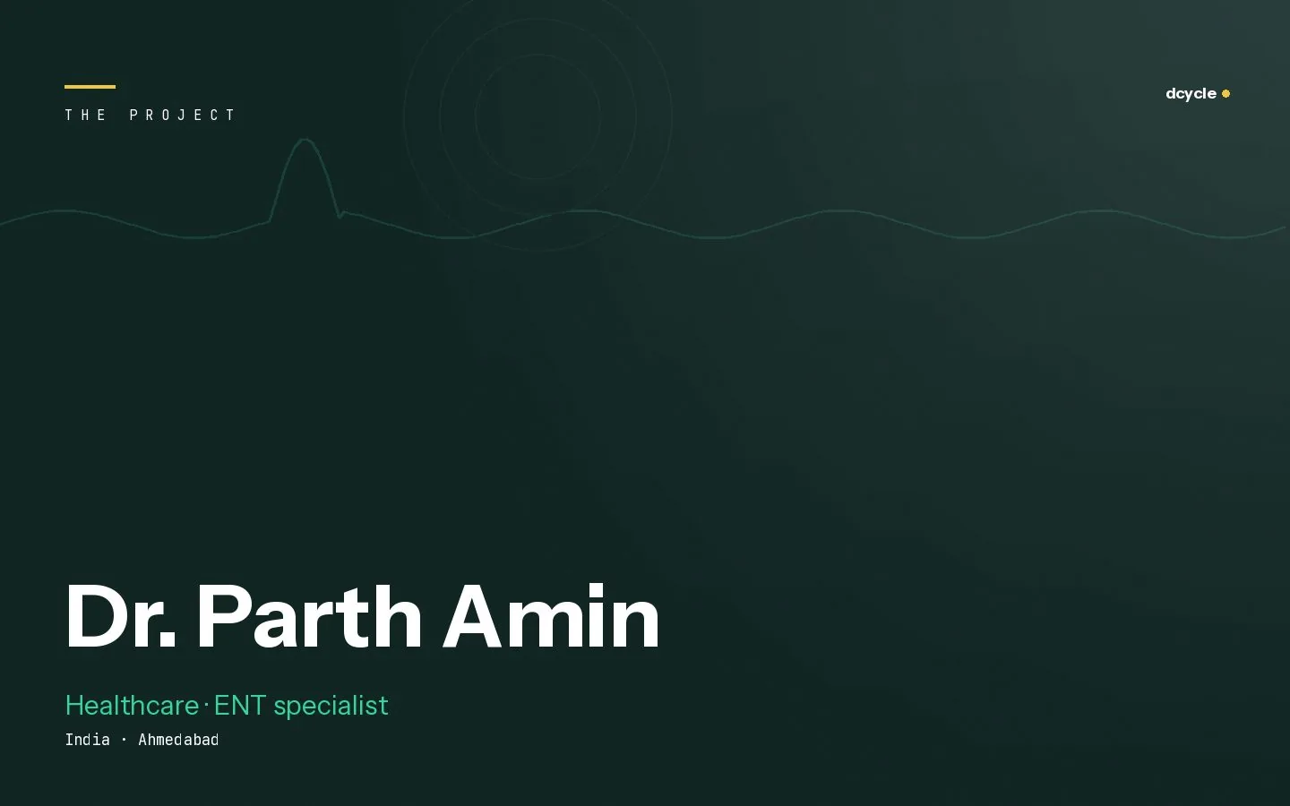 Dr. Parth Amin, project card 1