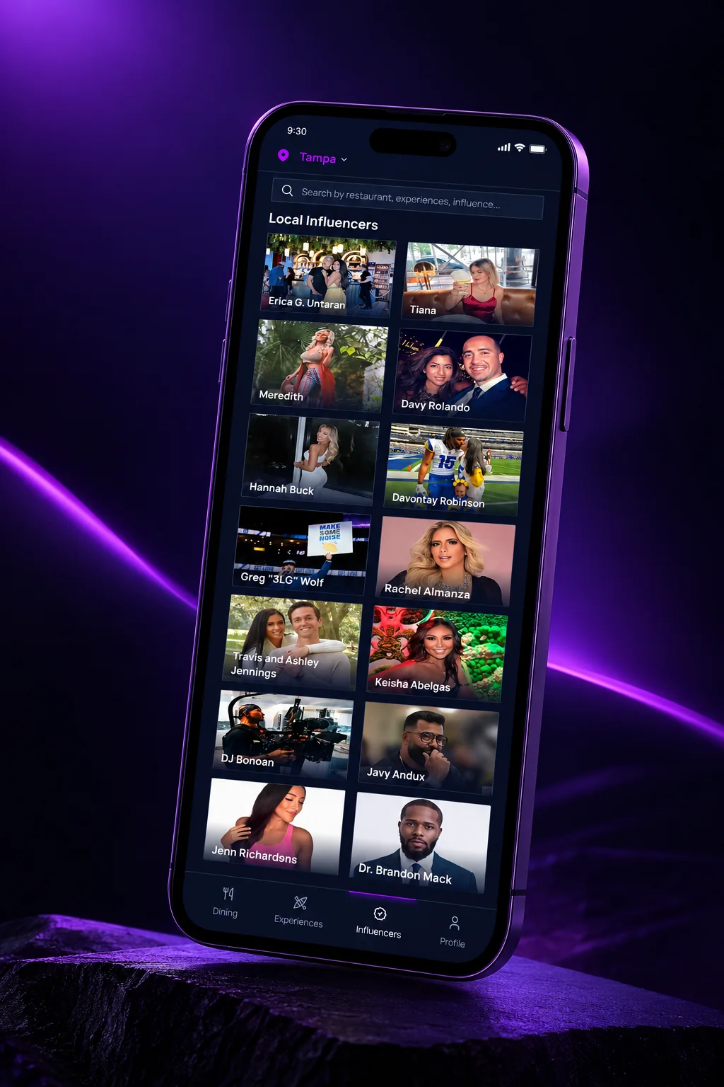 The WooMeNow app: local influencers, on a phone
